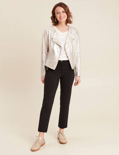 Pantalon droit noir femme