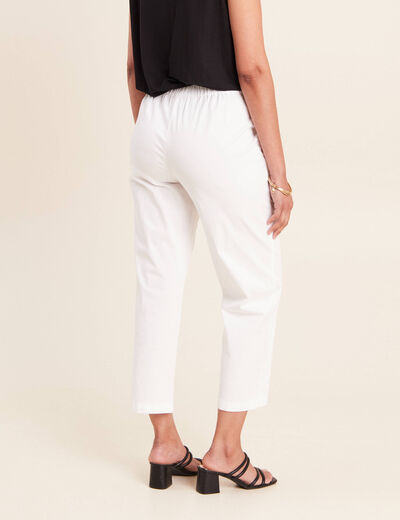 Pantalon mom blanc femme