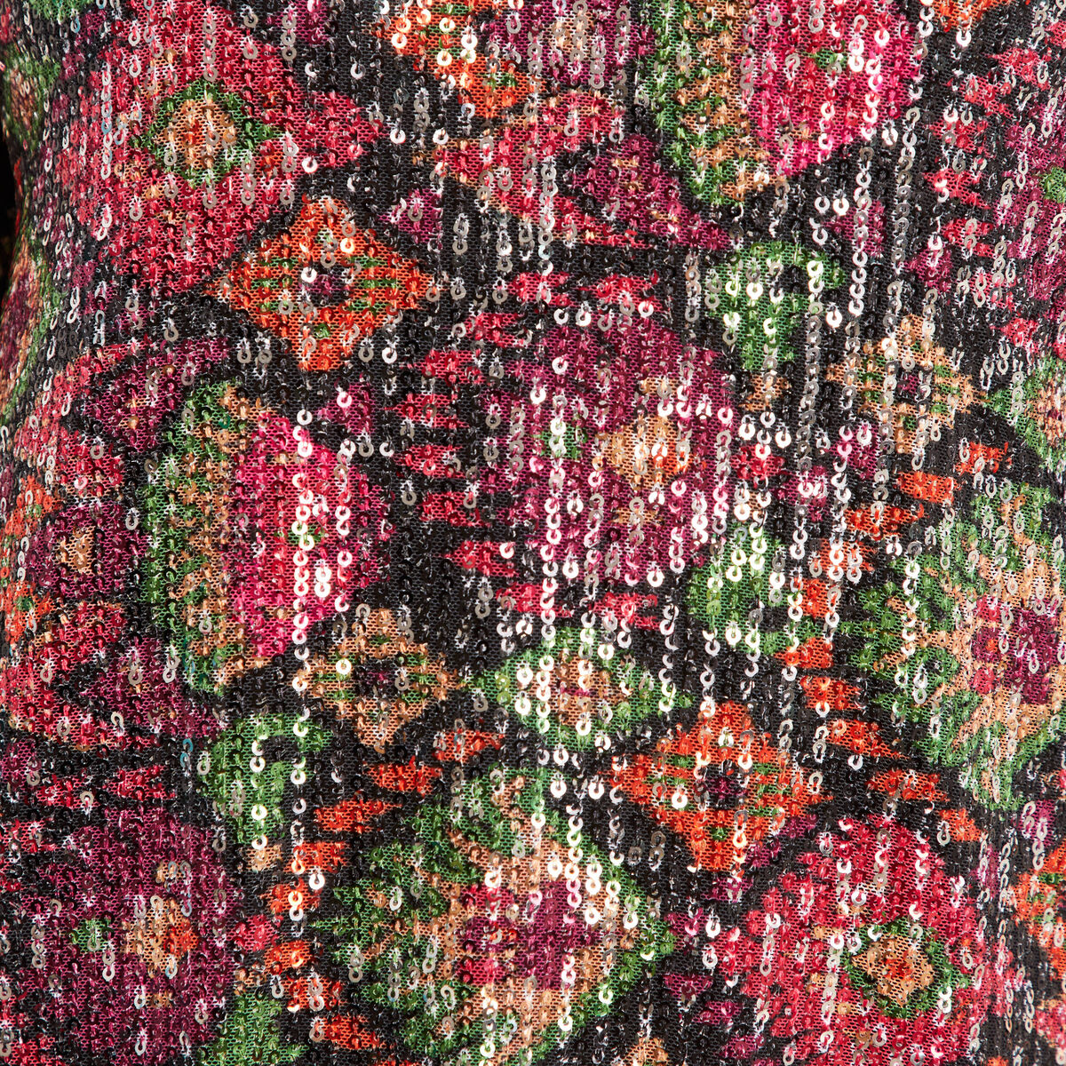 Robe évasée sequins multicolore femme