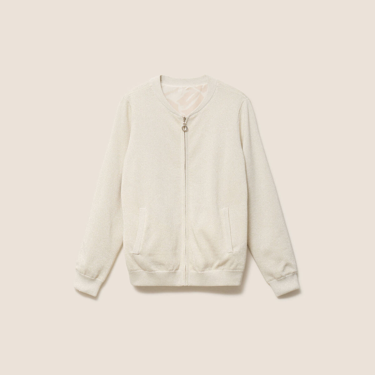 Gilet r&eacute;versible esprit bomber blanc femme