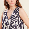 Blouse sans manches bleu foncé femme