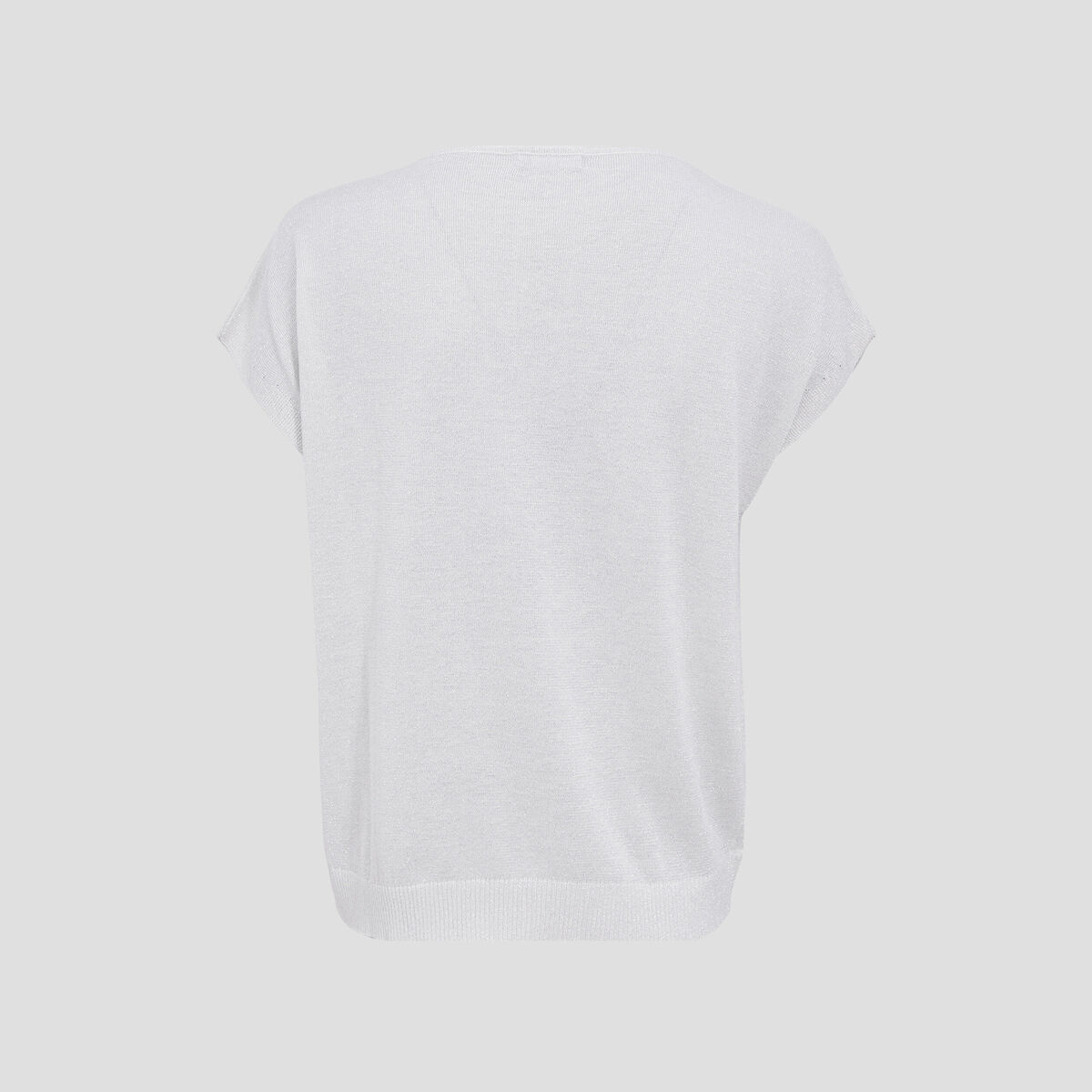 Pull &agrave; manches courtes ecru femme