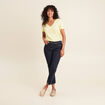 Jean coupe droite 7/8&egrave;me denim brut femme