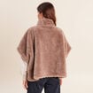 Poncho taupe femme