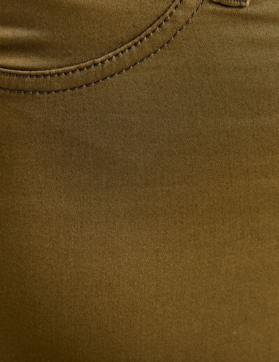 Pantalon enduit réversible couleur bronze femme