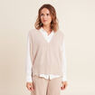 Pull sans manches creme femme