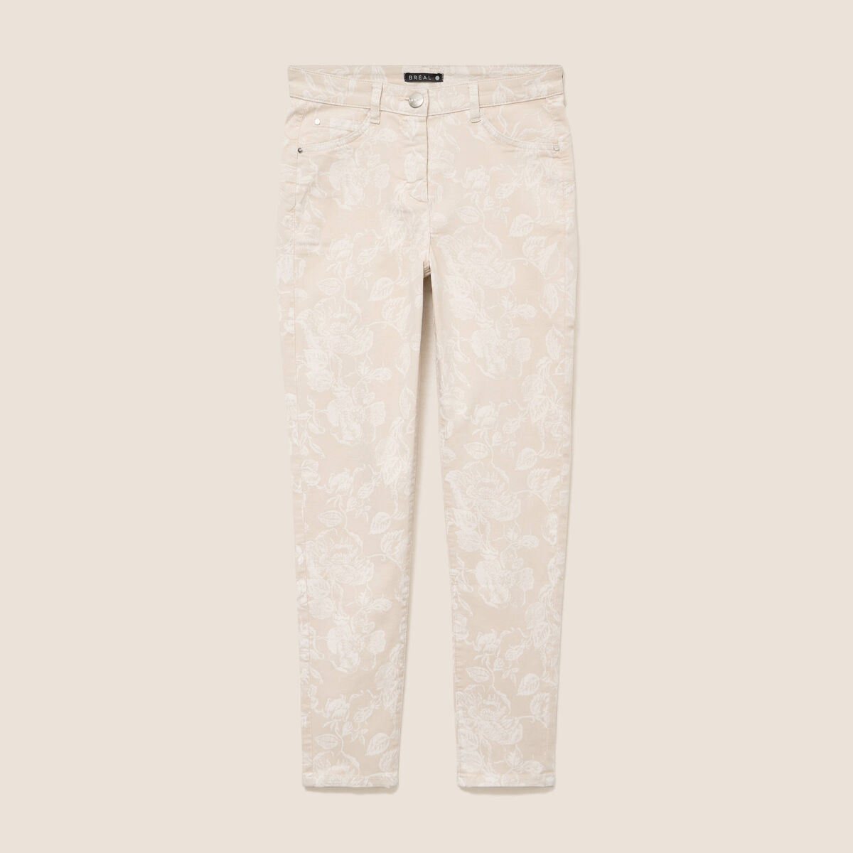 Pantalon magique Le L&eacute;ger coupe ajust&eacute;e beige femme