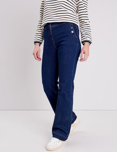 Jean bootcut taille haute denim stone femme