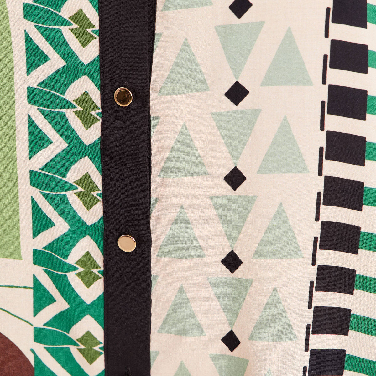 Chemise fluide manches longues vert femme