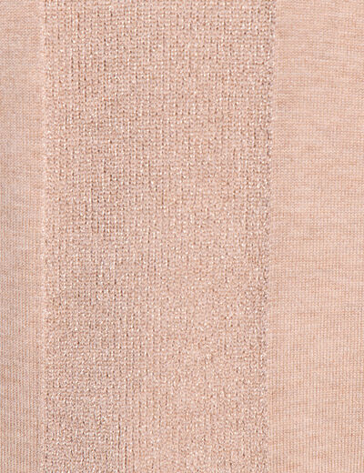 Pull manches longues beige femme