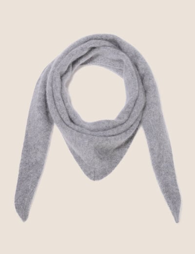 &Eacute;charpe en cachemire gris clair femme