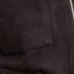 Robe droite courte manches coudes daim noir femme