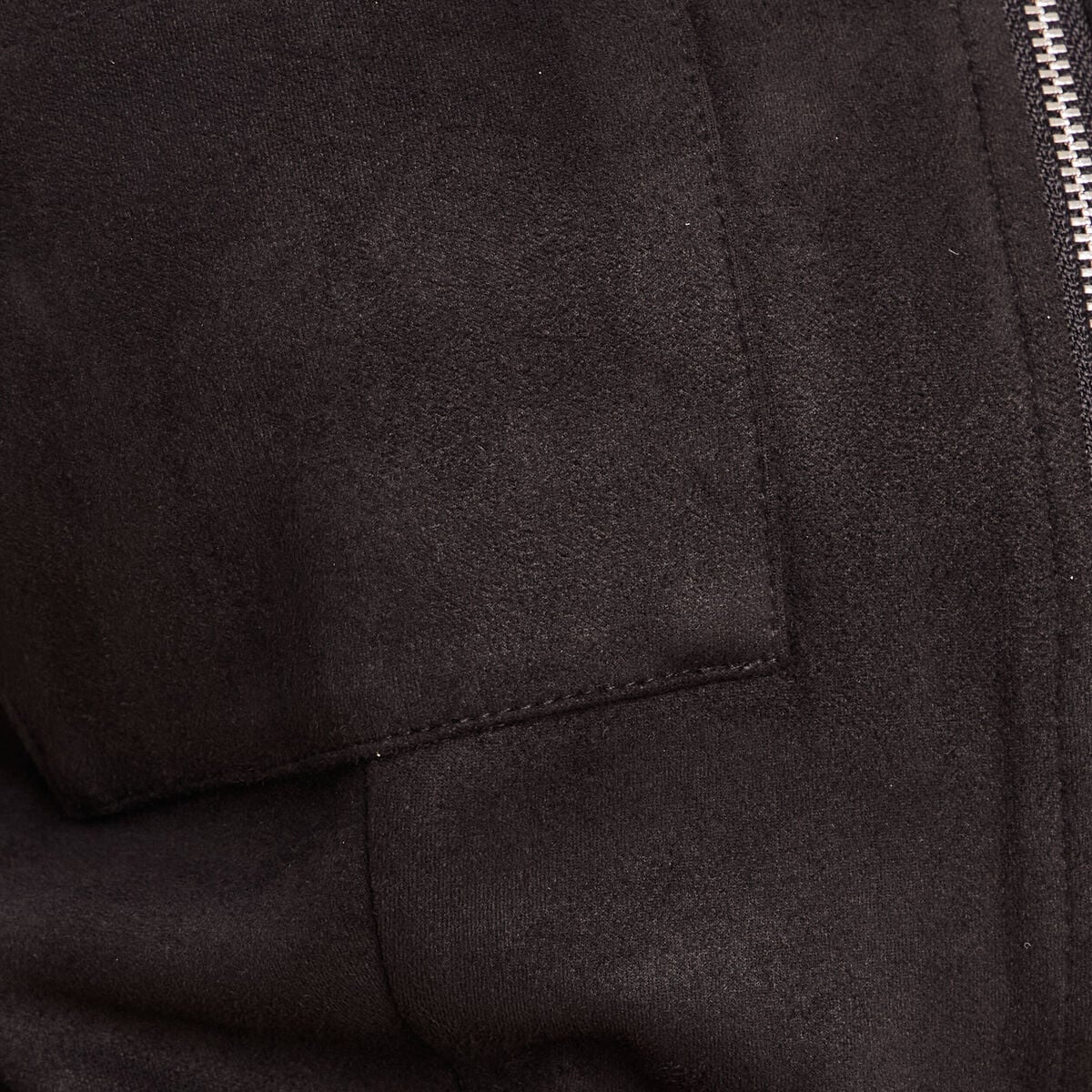 Robe droite courte manches coudes daim noir femme