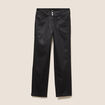 Pantalon enduit noir femme