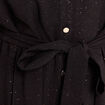 Robe courte col tunisien &agrave; paillettes noir femme