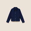 Veste doubl&eacute;e denim stone femme