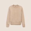 Pull cachemire col montant sable femme