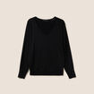 Pull manches longues noir femme