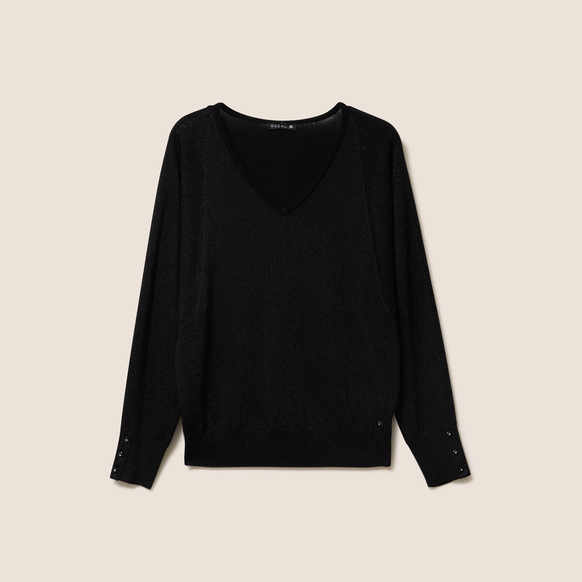 Pull manches longues noir femme