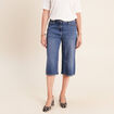 Jean bermuda taille haute denim denim stone femme