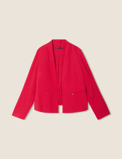 Veste droite fluide rose cerise femme