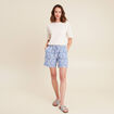 Short large taille haute bleu clair femme