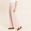 Pantalon large taille standard gris clair femme