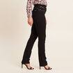 Pantalon droit taille haute noir femme