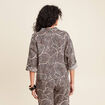 Chemise manches 3/4 nouée noir femme