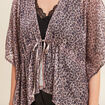 Kimono &agrave; sequins couleur cuivre femme
