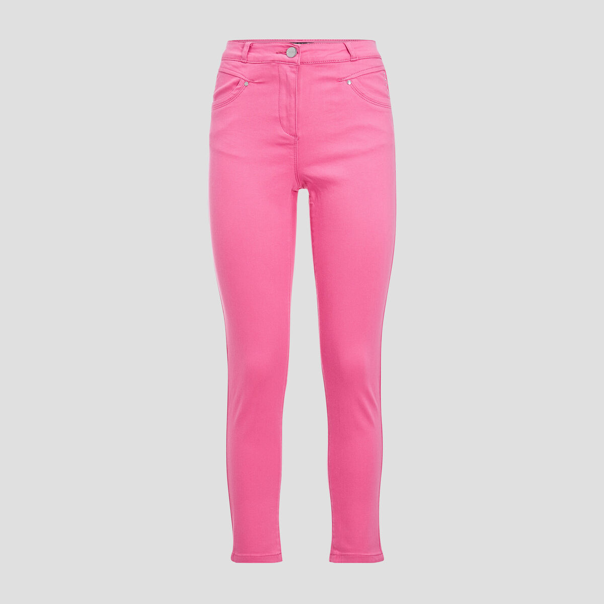 Pantalon ajusté rose fushia femme