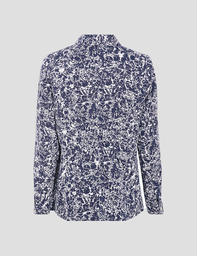Veste droite boutonnée ecru femme