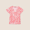Blouse manches courtes rouge femme