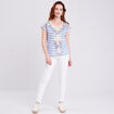 T-shirt manches courtes bleu electrique femme