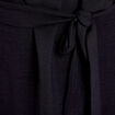 Robe droite ceintur&eacute;e noir femme
