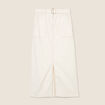 Jupe longue fourreau ecru femme