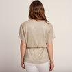 T-shirt manches courtes beige femme
