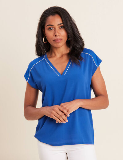 T-shirt manches courtes bleu electrique femme