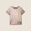 T-shirt manches courtes couleur cuivre femme