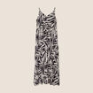 Robe longue évasée bretelles noir femme
