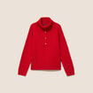 Pull col camionneur rouge femme