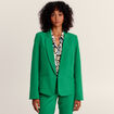 Veste city droite manches 3/4 vert femme