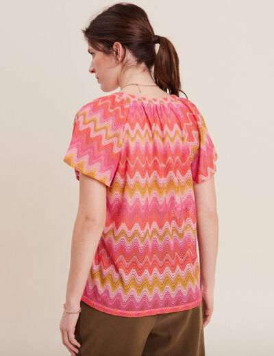 T-shirt manches courtes orange femme