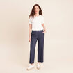 Jean large 7/8&egrave;me denim brut femme
