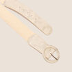Ceinture large élastiquée ivoire femme