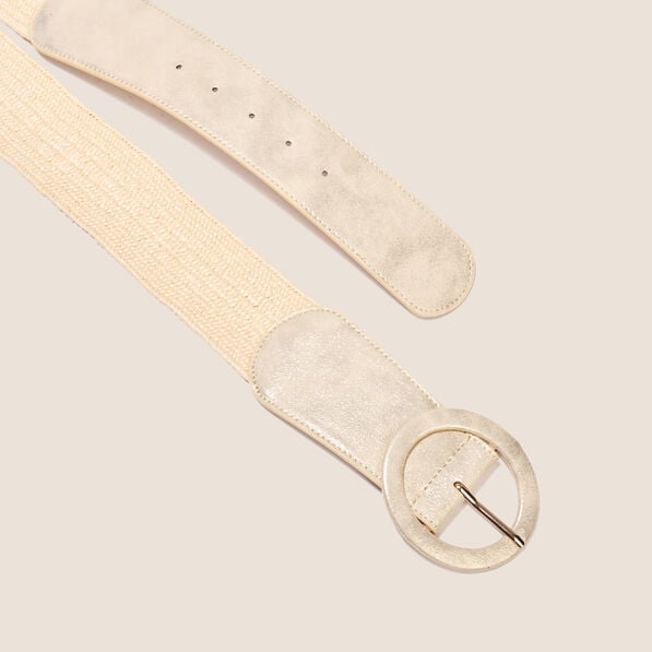 ceinture large elastiquee ivoire femme Ceinture large élastiquée ivoire femme