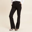 Pantalon bootcut maille milano noir femme