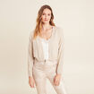 Gilet manches longues couleur or femme
