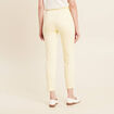 Pantalon ajusté 7/8ème jaune clair femme