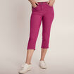 Pantacourt droit taille standard rose fushia femme